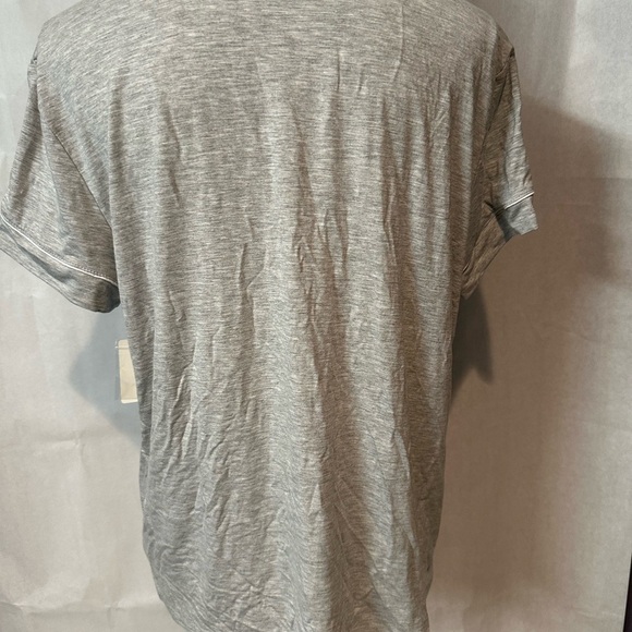 LOFT Gray Short Sleeve Pajama Top - Picture 3 of 15